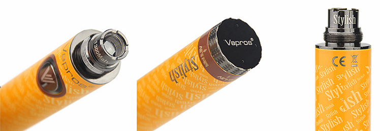 BATTERY - VISION / VAPROS Stylish V1 1300mA Variable Voltage Battery ( Orange )