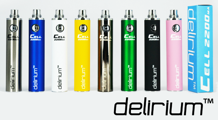 BATTERY - DELIRIUM CELL 2200mA eGo/eVod Top Quality ( Stainless )