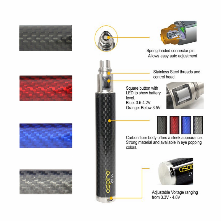 batterie e cigarette aspire Les batteries ASPIRE box et tubes pour cigarettes électroniques