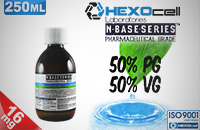 D.I.Y. - 250ml HEXOcell eLiquid Base (50% PG, 50% VG, 16mg/ml Nicotine) image 1