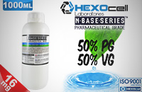D.I.Y. - 1000ml HEXOcell eLiquid Base (50% PG, 50% VG, 16mg/ml Nicotine) image 1