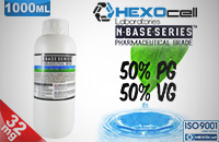 D.I.Y. - 1000ml HEXOcell eLiquid Base (50% PG, 50% VG, 32mg/ml Nicotine) image 1