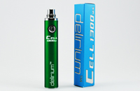 BATTERY - DELIRIUM CELL 1300mA eGo/eVod Top Quality ( Green ) image 1