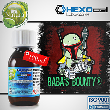 100ml BABA'S BOUNTY 9mg eLiquid (With Nicotine, Medium) - Natura eLiquid by HEXOcell