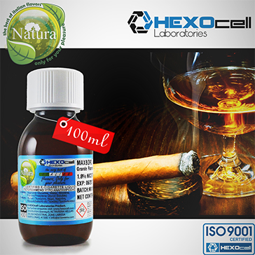 100ml CIGAR PASSION 18mg eLiquid (With Nicotine, Strong) - Natura eLiquid by HEXOcell