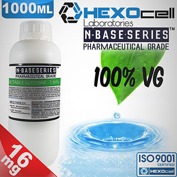 D.I.Y. - 1000ml HEXOcell eLiquid Base (100% VG, 16mg/ml Nicotine)