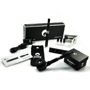 KIT - Janty eGo C VV 900mAh with Kuwako E-Pipe Extension (Double Kit - Variable Voltage - Black)