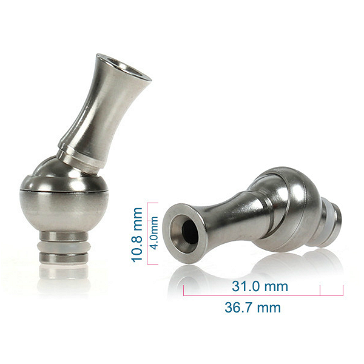 VAPING ACCESSORIES - 510 Drip Tip With Rotating Mouthpiece ( Stainless Steel )
