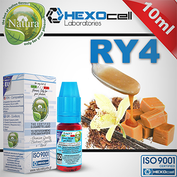 10ml RY4 9mg eLiquid (With Nicotine, Medium) - Natura eLiquid by HEXOcell