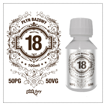 D.I.Y. - 100ml PINK FURY Neutral Base (50% PG, 50% VG, 18mg/ml Nicotine)