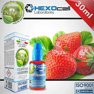 30ml STRAWBERRY 3mg eLiquid (With Nicotine, Very Low) - Natura eLiquid by HEXOcell