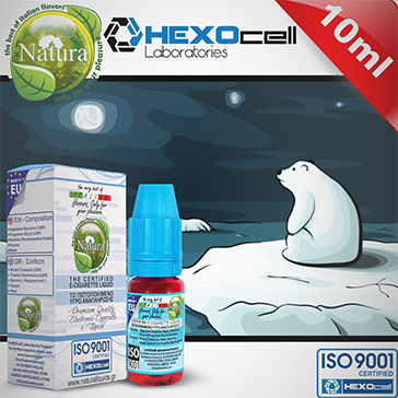 10ml POLAR BEAR MINT 12mg eLiquid (With Nicotine, Medium) - Natura eLiquid by HEXOcell