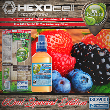 60ml FOREST FRUITZ SPECIAL EDITION 9mg High VG eLiquid (With Nicotine, Medium) - Natura eLiquid by HEXOcell