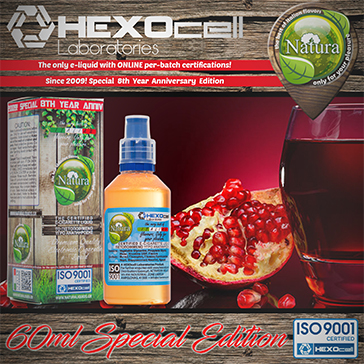 60ml FOREST POMEGRANATEZ SPECIAL EDITION 3mg High VG eLiquid (With Nicotine, Very Low) - Natura eLiquid by HEXOcell