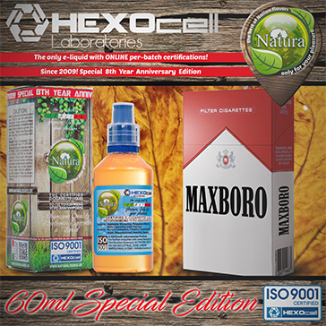 60ml MAXBORO SPECIAL EDITION 6mg High VG eLiquid (With Nicotine, Low) - Natura eLiquid by HEXOcell