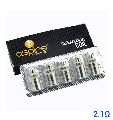 ATOMIZER - 5x BDC Atomizer Heads for ASPIRE CE5 & CE5-S ( 2.1 ohms ) - 100% Authentic