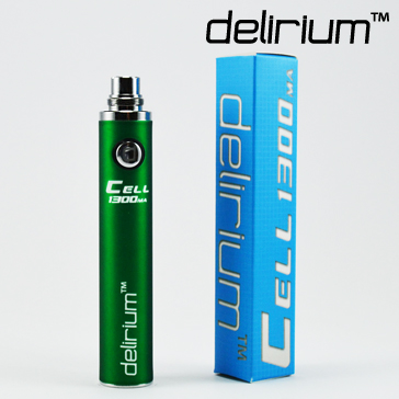 BATTERY - DELIRIUM CELL 1300mA eGo/eVod Top Quality ( Green )