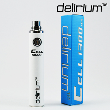 BATTERY - DELIRIUM CELL 1300mA eGo/eVod Top Quality ( White )