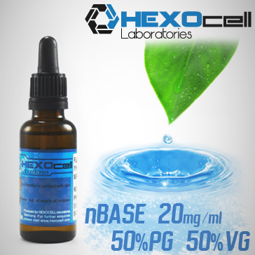 D.I.Y. - 30ml HEXOcell eLiquid Base (50% PG, 50% VG, 20mg/ml Nicotine)