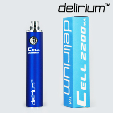 BATTERY - DELIRIUM CELL 2200mA eGo/eVod Top Quality ( Blue )