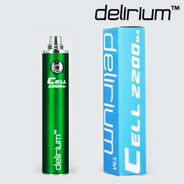 BATTERY - DELIRIUM CELL 2200mA eGo/eVod Top Quality ( Green )
