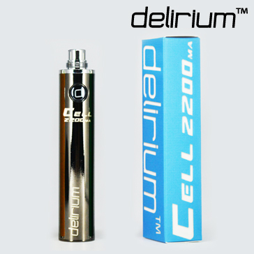 BATTERY - DELIRIUM CELL 2200mA eGo/eVod Top Quality ( Gun Metal )
