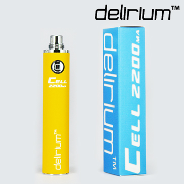 BATTERY - DELIRIUM CELL 2200mA eGo/eVod Top Quality ( Yellow )