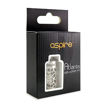 ATOMIZER - ASPIRE Atlantis Assy Hollow Core Caged Glass Tank ( Steel Cage )