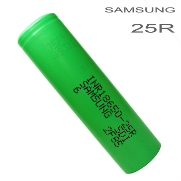 BATTERY - SAMSUNG INR 25R 18650 2600mAh Rechargeable Flat Top Battery